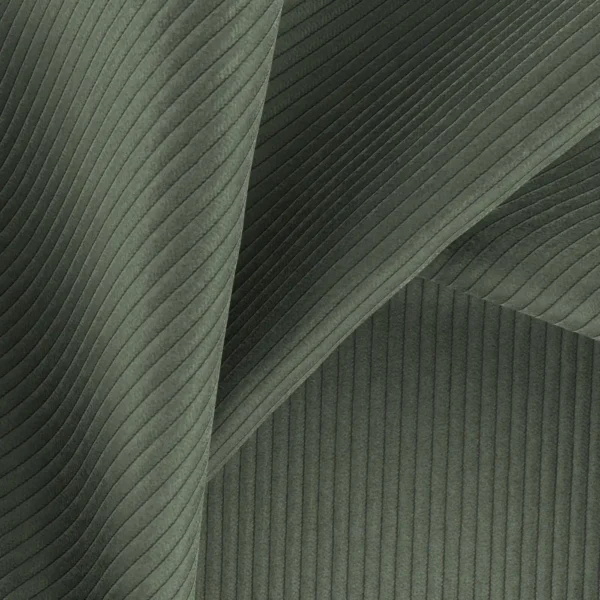 Ghent Fabric - 26 Pesto by green striped fabric with weave