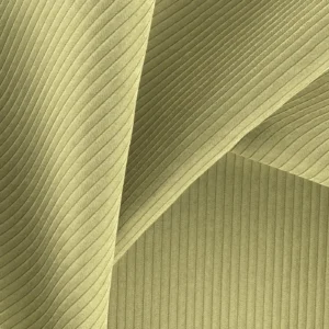 green striped fabric with weave