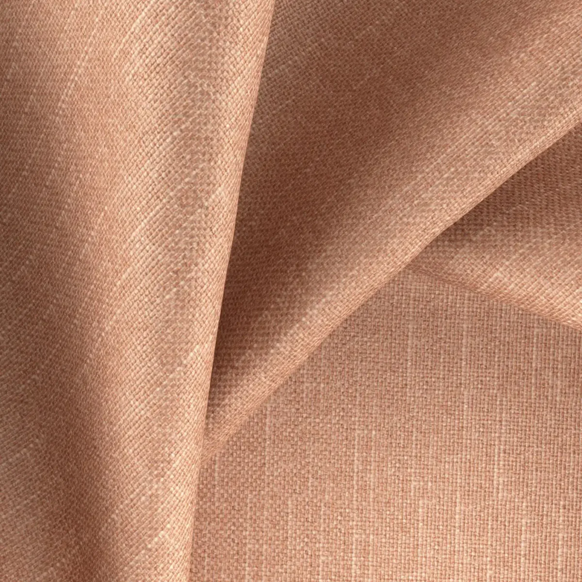 Tenby Fabric - 37 Melon by pink plain fabric with weave