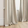 neutral plain curtain with window