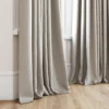 neutral plain curtain with window