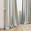 black-grey plain curtain with window
