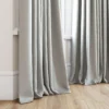 black-grey plain curtain with window