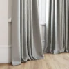 black-grey plain curtain with window
