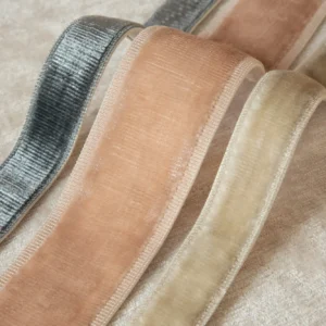 velvet border in peach colour