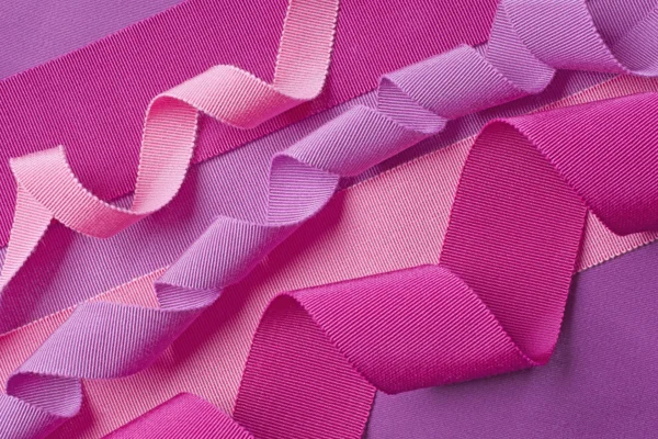 French Grosgrain 2" Ribbon by Various ribbon border in pink and purple colours