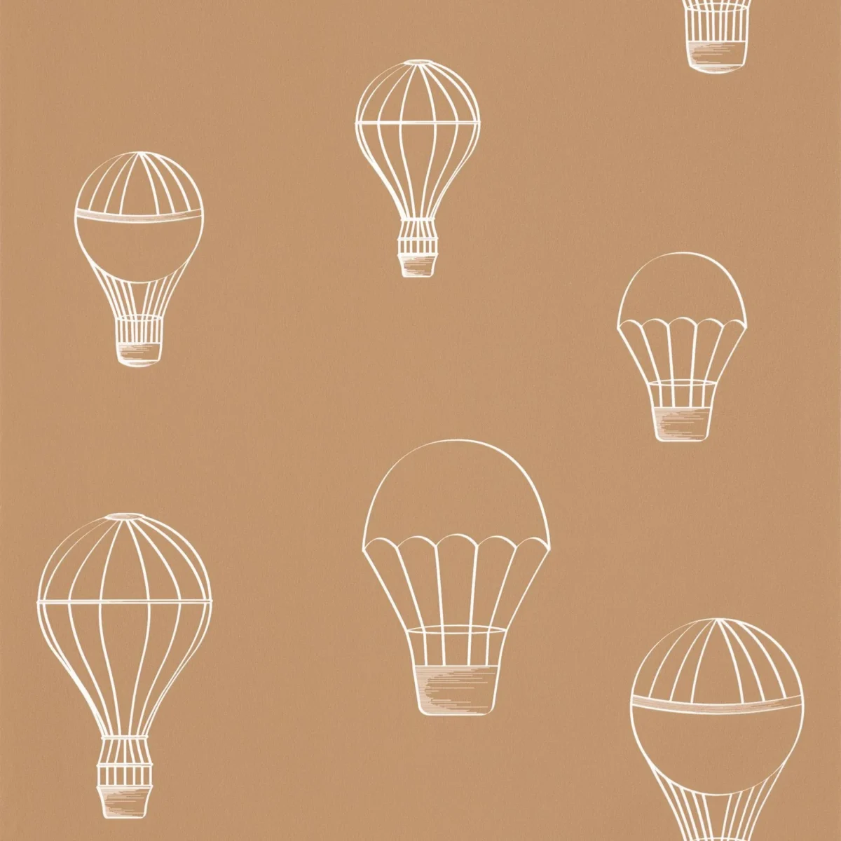 Voyager Wallpaper - Camel by white children's wallpaper from caselio