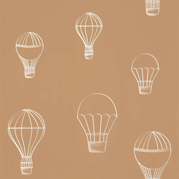 Voyager Wallpaper - Camel by white children's wallpaper from caselio