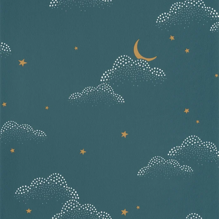 S Evader Wallpaper - Bleu Nuit swatch