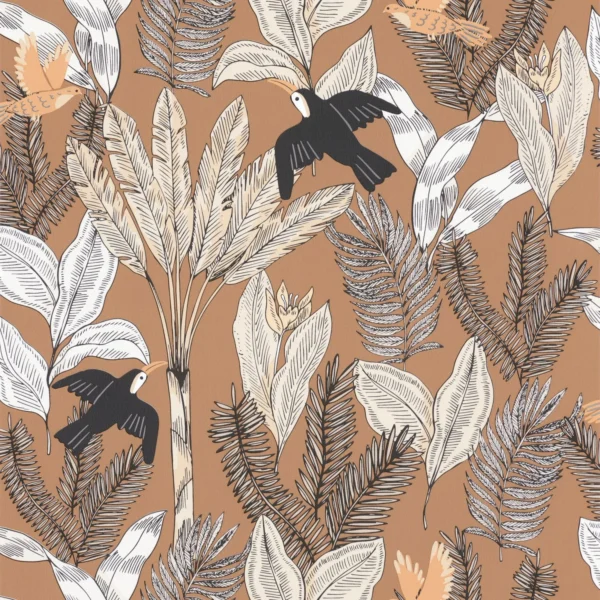 Explorer Wallpaper - Camel by brown botanical wallpaper from caselio