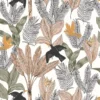 green botanical wallpaper from caselio