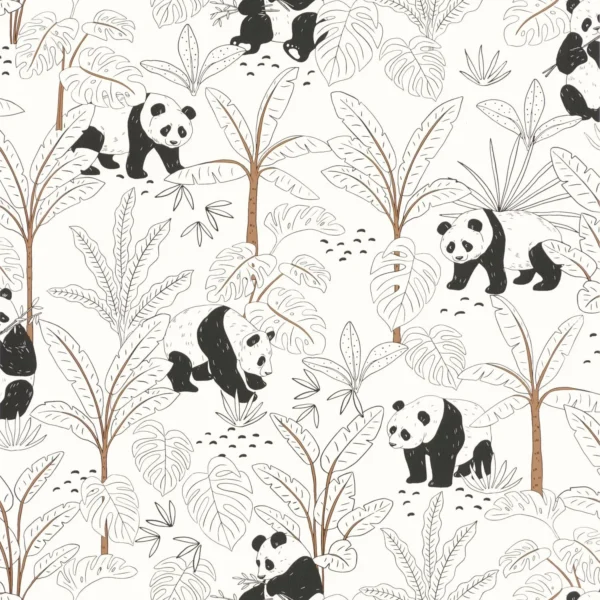 Se Prelasser Wallpaper - Blanc by black-grey children's wallpaper from caselio
