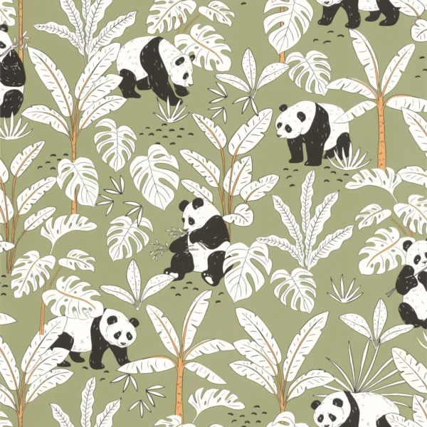 Se Prelasser Wallpaper - Vert by black-grey children's wallpaper from caselio