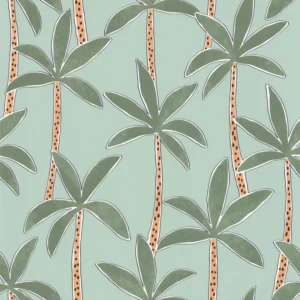 blue botanical wallpaper from caselio
