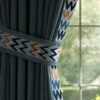 zig zag velvet border on curtain