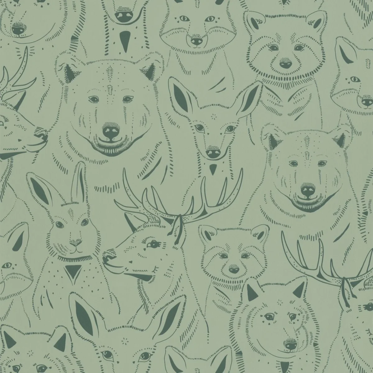 green children's wallpaper from caselio