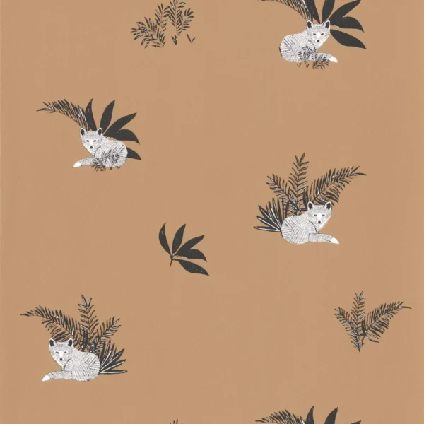 Contempler Wallpaper - Camel by brown botanical wallpaper from caselio