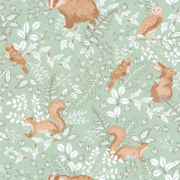 green children's wallpaper from caselio