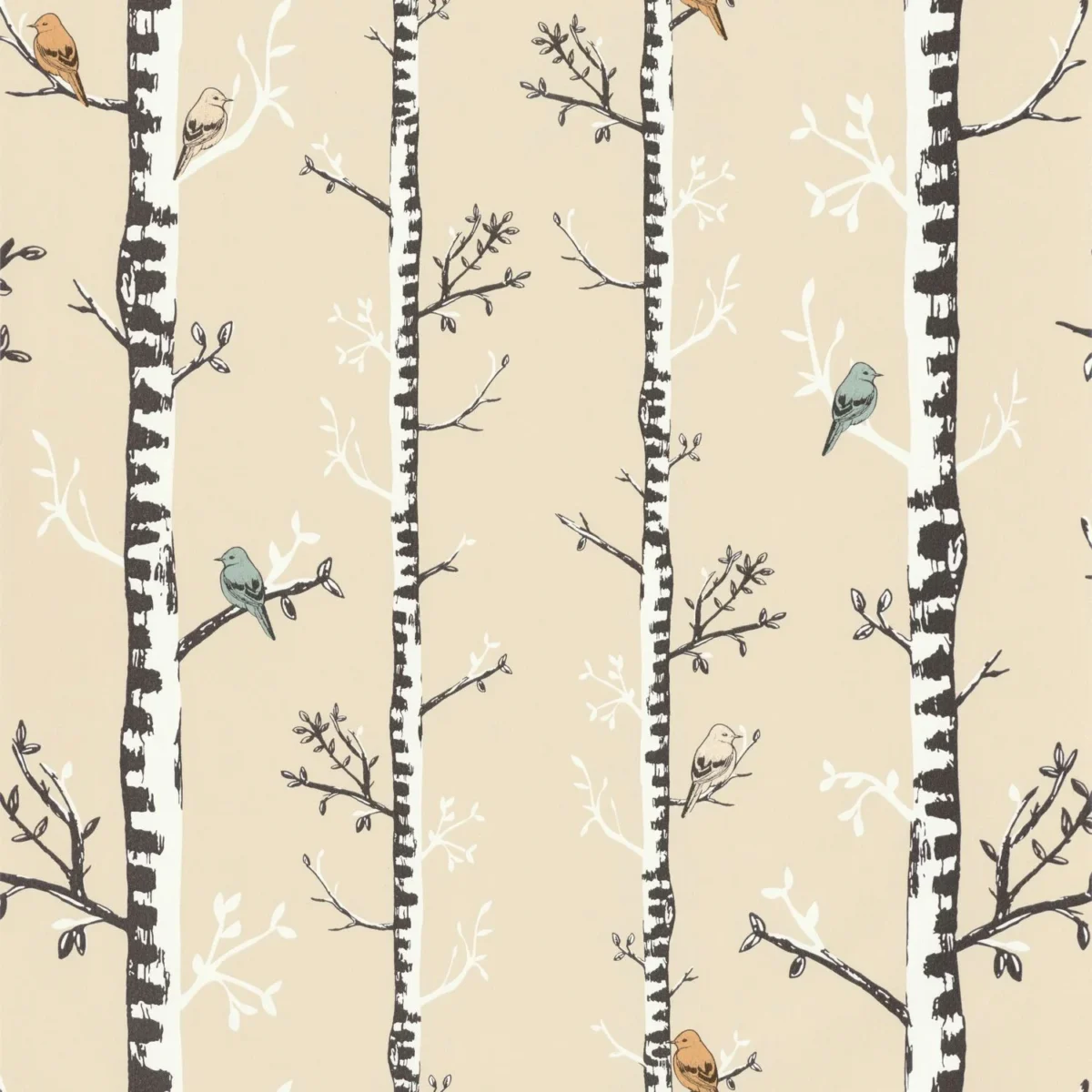 brown botanical wallpaper from caselio