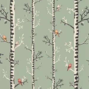 green botanical wallpaper from caselio