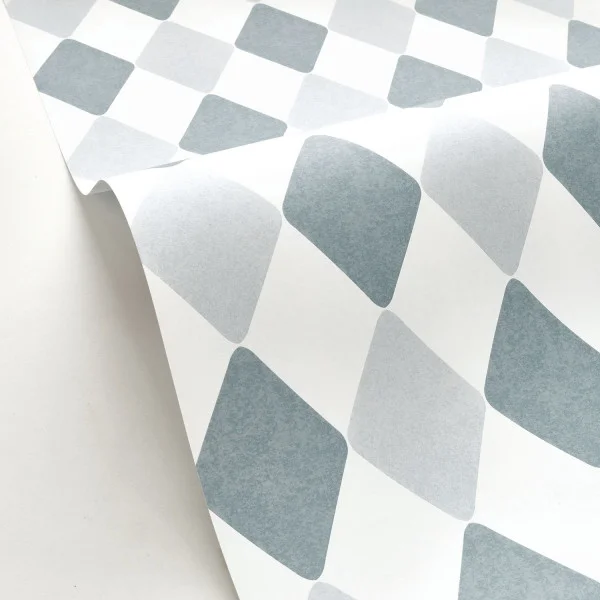 Danser Wallpaper - Bleu Grise by blue geometric wallpaper and wallpaper with