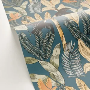 blue botanical wallpaper and wallpaper with