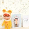 neutral children's wallpaper and wall with toys