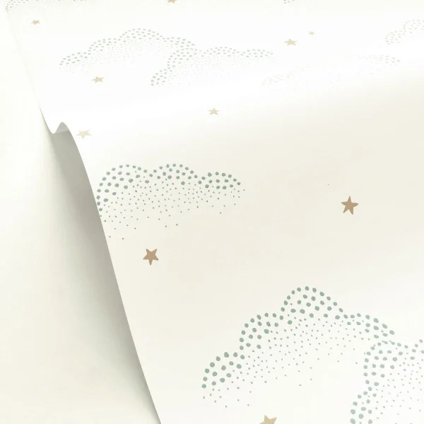 S Evader Wallpaper - Menthe by white children's wallpaper and wallpaper with