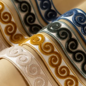 various velvet border with vine swirl