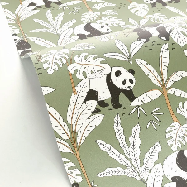 Se Prelasser Wallpaper - Vert by black-grey children's wallpaper and wallpaper with