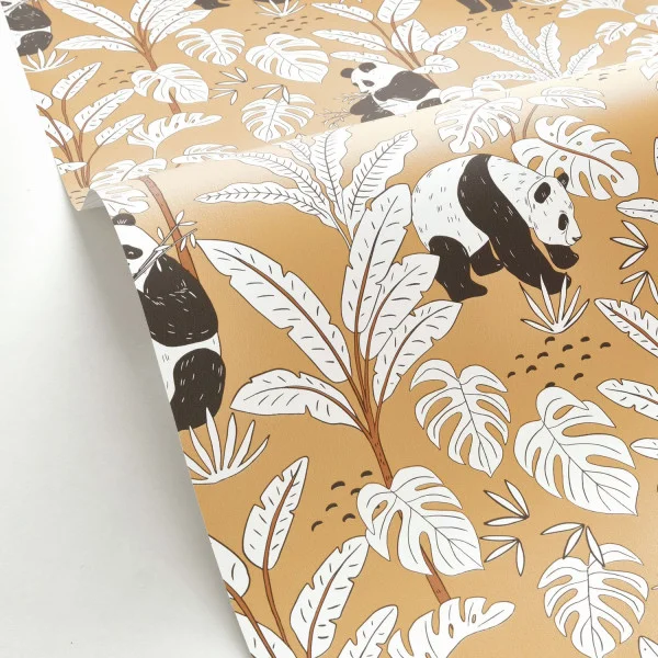 Se Prelasser Wallpaper - Curry by black-grey children's wallpaper and wallpaper with