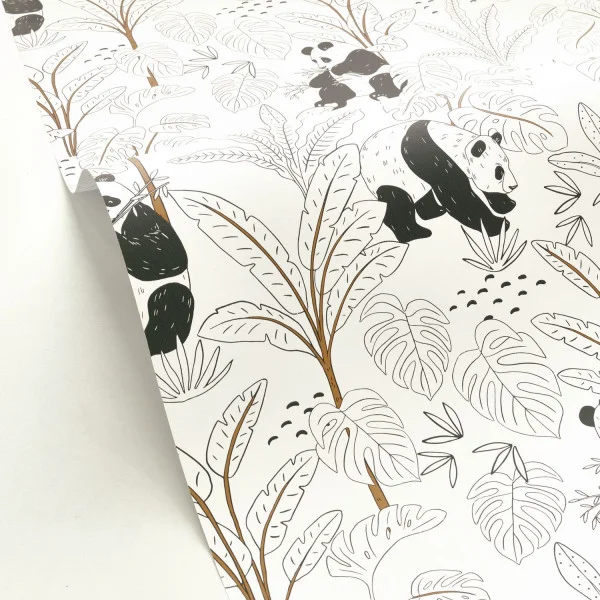 Se Prelasser Wallpaper - Blanc by black-grey children's wallpaper and wallpaper with