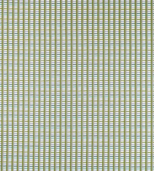 Charnwood Fabric - Evergreen by green striped woven fabric from Scion