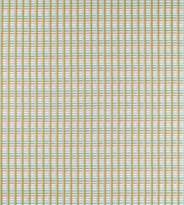 Charnwood Fabric - Honey by yellow striped woven fabric from Scion