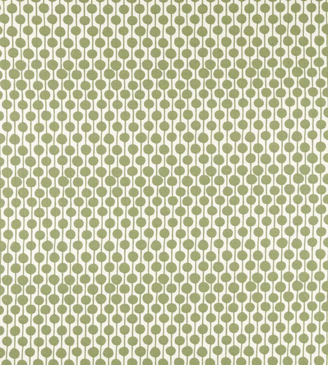 green spotted woven fabric from Scion