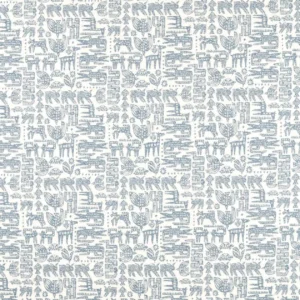 blue animal woven fabric from Scion