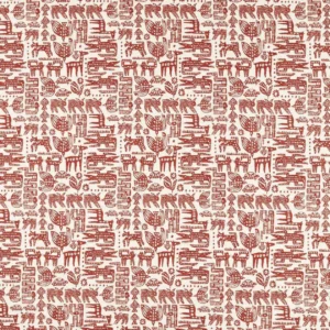 red animal woven fabric from Scion