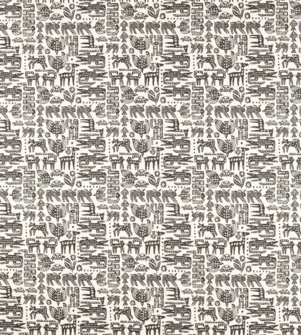 Twycross Fabric - Slate by black-grey animal woven fabric from Scion