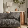 brown misc sofa with side table and lamps