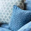 blue misc cushion with sofa