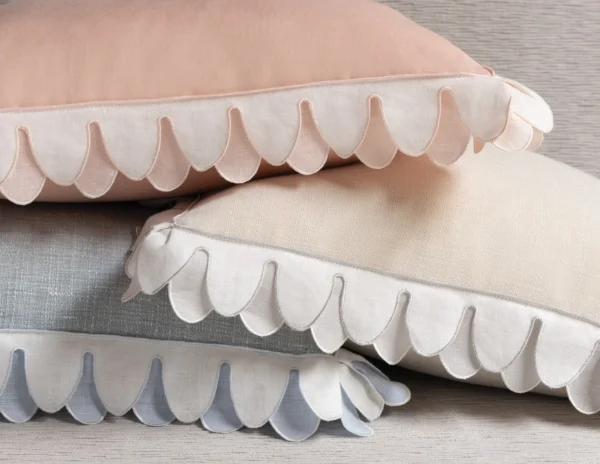 Ainsley 2.5" Scalloped Border by two tone scalloped border on cushions