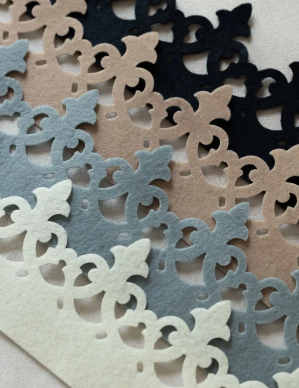 Finlay 2.5" Scalloped Border by felt scalloped border in various colours