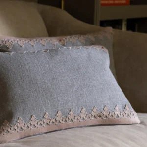felt scalloped border on cushion