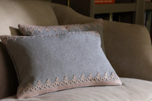Finlay 2.5" Scalloped Border by felt scalloped border on cushion