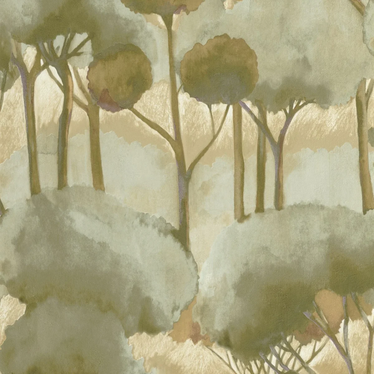 Foret Des Landes Wallpaper - Vert Argile by green botanical wallpaper from casadeco