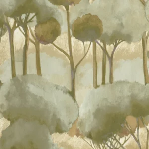 green botanical wallpaper from casadeco
