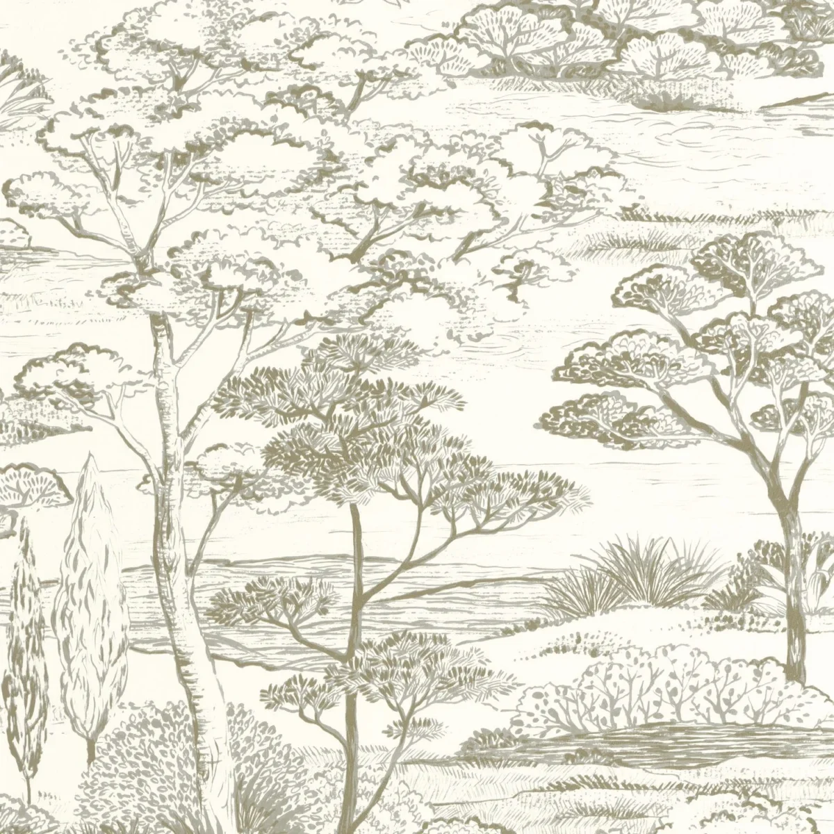 green botanical wallpaper from casadeco