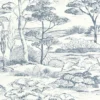 blue botanical wallpaper from casadeco