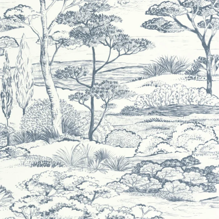 Littoral Wallpaper - Bleu Orage swatch