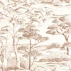 brown botanical wallpaper from casadeco